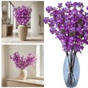 Ver imagem 7 de Kit de 12 Flores Sakura Lilás Artificial Realista para Festa Casamento e Eventos