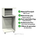 Ver imagem 3 de Mesinha Lateral Apoio de Centro Canto Aparador / Branco
