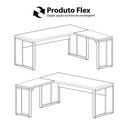 Ver imagem 4 de Mesa Escritório em L 120 cm X 150 cm Design Industrial F5 Office Cor:Cinza