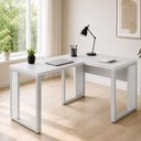 Ver imagem 1 de Mesa Escritório em L 120 cm X 150 cm Design Industrial F5 Office Cor:Cinza