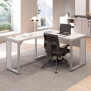 Ver mais imagens de Mesa Escritório em L 120 cm X 150 cm Design Industrial F5 Office Cor:Cinza