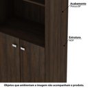 Ver imagem 2 de Estante 2 Portas 4 Prateleiras Tecno Mobili - Rústico