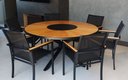 Ver imagem 1 de Jogo de Mesa Jantar 1,50m Zurick Madeira Pétalas 6 Cadeiras Amélia