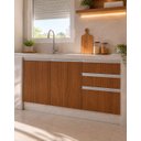 Ver imagem 1 de Gabinete de Cozinha 100% MDF com Divisor de Talheres Embutido e  Portas com Amortecedor.