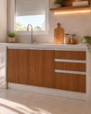Ver imagem 1 de Gabinete de Cozinha 100% MDF com Divisor de Talheres Embutido e Portas com Amortecedor.