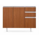Ver imagem 4 de Gabinete de Cozinha 100% MDF com Divisor de Talheres Embutido e  Portas com Amortecedor.