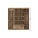 Ver imagem 2 de Guarda Roupa Casal 8 Portas e 4 Gavetas c/ Pés Nápoles Atacama - Santos Andirá