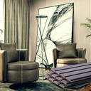 Ver imagem 1 de Painel Ripado/forro Lambri Preto 2750 X 455 X 9mm