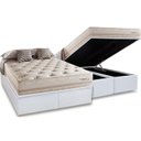 Ver imagem 1 de Cama Box Baú Queen: Colchão Molas Herval Maxspring Scotland + Base CRC Courano White(158x198)