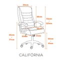 Ver imagem 2 de Cadeira para Escritório Giratória Enclinável Estofada NR17 California Fratini