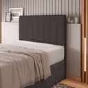 Ver imagem 2 de Cabeceira Cama Box Casal Queen Size Kharla 160cm Veludo Marrom - Desk Design