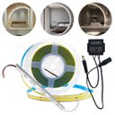 Ver imagem 1 de Fita Led Cob 5m 12v 320 Led/m + Botão Espelho Touch + Fonte:branco Frio (6000k)