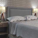 Ver imagem 2 de Cabeceira Cama Box Premium Almofadada Lisa Luxo Suede Rbl:solteiro Painel/cinza