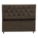 Ver imagem 1 de Cabeceira Cama Box Estofada Casal 140cm Geovana Suede Marrom