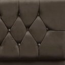 Ver imagem 3 de Cabeceira Cama Box Estofada Casal 140cm Geovana Suede Marrom