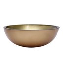 Ver imagem 1 de Cuba Redonda de Vidro 30x30cm Dourado para Banheiro