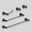 Ver imagem 2 de Kit de Acessórios para Banheiro Preto Fosco 5 Peças Grego Metal 2070at