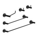 Ver imagem 1 de Kit de Acessórios para Banheiro Preto Fosco 5 Peças Grego Metal 2070at