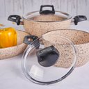 Ver imagem 2 de Conjunto de Panelas Granito Oasis Pro Cappuccino / 4 Peças