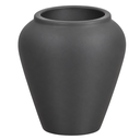 Ver imagem 1 de Vaso de Fibra de Vidro Bali U 71cm Vitrificado Grande Cinza Escuro Fosco