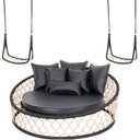 Ver imagem 1 de 1 Chaise 6 Almofadas + 2 Balanços Suspenso Em Alumínio