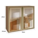 Ver imagem 5 de Armario Aereo Cozinha 2 Portas de Abrir 1 Prateleira Vitória Carvalho/vidro Reflecta - Móveis Rimo -