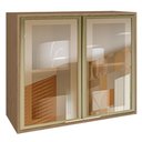 Ver imagem 1 de Armario Aereo Cozinha 2 Portas de Abrir 1 Prateleira Vitória Carvalho/vidro Reflecta - Móveis Rimo -