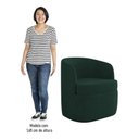 Ver imagem 5 de Kit 2 Poltronas Giratória Decorativa para Sala Dandara K04 Veludo Verde - Mpozenato