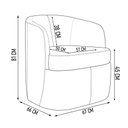 Ver imagem 4 de Kit 2 Poltronas Giratória Decorativa para Sala Dandara K04 Veludo Verde - Mpozenato