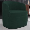 Ver imagem 2 de Kit 2 Poltronas Giratória Decorativa para Sala Dandara K04 Veludo Verde - Mpozenato