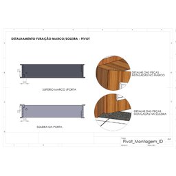 Pivot para porta - Escovado - 120 Kg - 7
