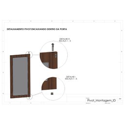Pivot para porta - Escovado - 120 Kg - 8