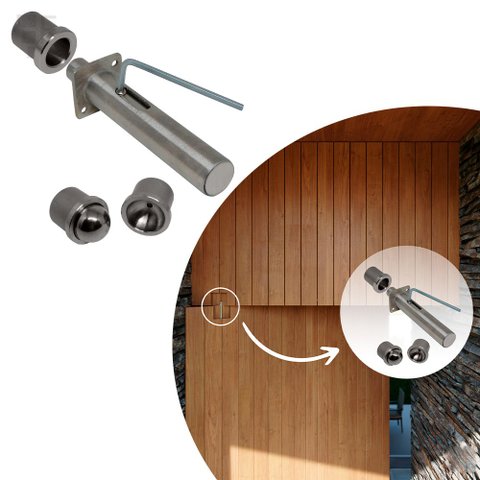 Pivot para porta - Escovado - 120 Kg