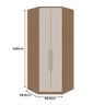 Modulado Canto Closet 2 Portas 245cm Rimo Setiba Plus Carvalho/off White - 6