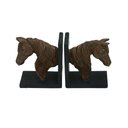 Ver imagem 1 de Porta Livro Decorativo Cavalo em Resina Marrom e Preto