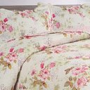 Ver imagem 2 de Kit Cobre Leito Colcha Mix King Estampado Dupla Face Floral 3 Peças - Mariela