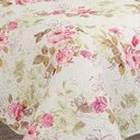 Ver imagem 3 de Kit Cobre Leito Colcha Mix King Estampado Dupla Face Floral 3 Peças - Mariela