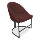 Ver imagem 3 de Kit 02 Cadeiras Poltrona de Jantar Bela Suede Marsala Base Metálica Industrial Preto - Pallazio