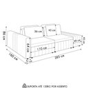 Ver imagem 4 de Sofá Ilha e Puff Sala Living 285cm Siesta M22 Boucle Branco - Mpozenato