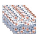 Ver imagem 1 de Kit Jogo Americano Floral/azul Branco - 8 Peças