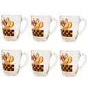 Ver imagem 3 de Jogo de 6 Xícaras de Vidro Estampa Prince Moderno 90ml Caneca Café Chá Chocolate Cappuccino Louças