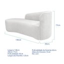 Ver imagem 2 de Kit Divã Recamier Orgânico França 140cm Lado Esquerdo e Poltrona Amore Bouclé