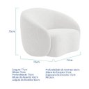 Ver imagem 3 de Kit Divã Recamier Orgânico França 140cm Lado Esquerdo e Poltrona Amore Bouclé