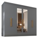 Ver imagem 2 de Guarda-roupa Casal com Espelho 6 Portas 2 Gavetas Paris 