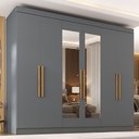 Ver imagem 1 de Guarda-roupa Casal com Espelho 6 Portas 2 Gavetas Paris 