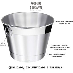 Balde de Cerveja e Gelo em Alumínio Térmico Lixado Beer 7L - 2