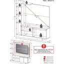 Ver imagem 4 de Estante Com Painel Tv 55" E 2 Portas França Multimóveis Br2473 Branco/ Lacca Fumê