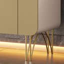 Ver imagem 4 de Aparador Buffet para Sala de Jantar 2 Portas Orgânico Pozzi B01 Off White Champgne