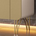 Ver imagem 4 de Aparador Buffet para Sala de Jantar 2 Portas Orgânico Pozzi B01 Off White Champgne