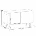 Ver imagem 3 de Aparador Buffet para Sala de Jantar 2 Portas Orgânico Pozzi B01 Off White Champgne